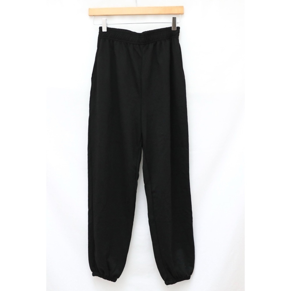 Black Sweatpants loungewear athleisure S Small comfy casual minimalist joggers